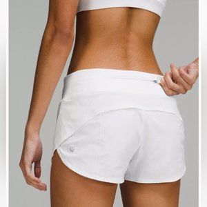 Lululemon Speed Up Low-Rise Lined Short 2.5" White Size 4